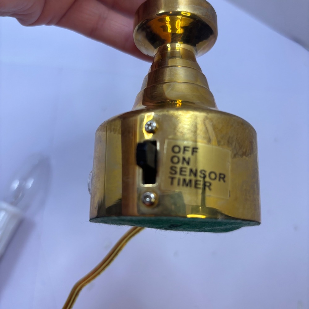 Lot of 6 Electric Window Candles Brass Base Light Sensor Timer Christmas Deco 9" - Picture 5 of 8